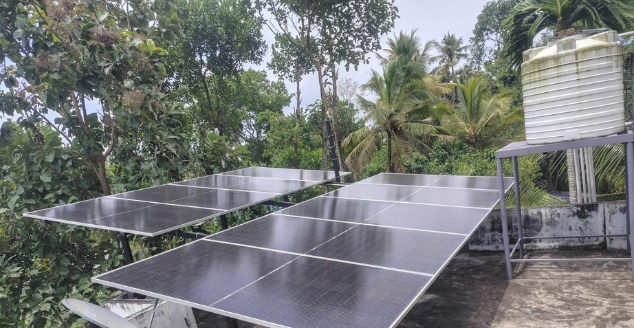 Rooftop solar installation by Soltech Power Solutions at Perinad, Kollam