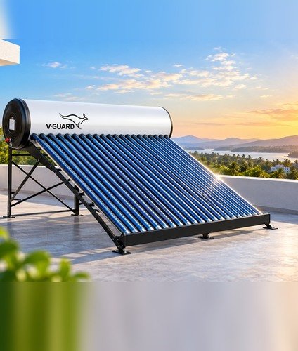 V-Guard evacuated tube collector solar water heater with storage tank