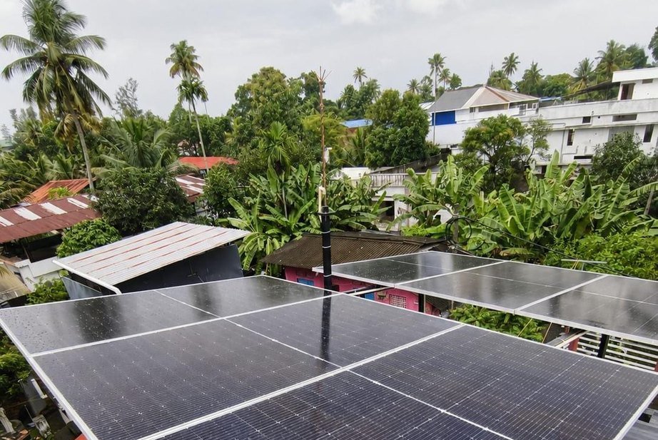 Rooftop solar installation by Soltech Power Solutions at Vadakkevila, Kollam