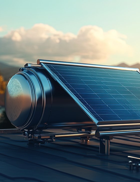 V-Guard solar water heater installed by Soltech Power Solutions